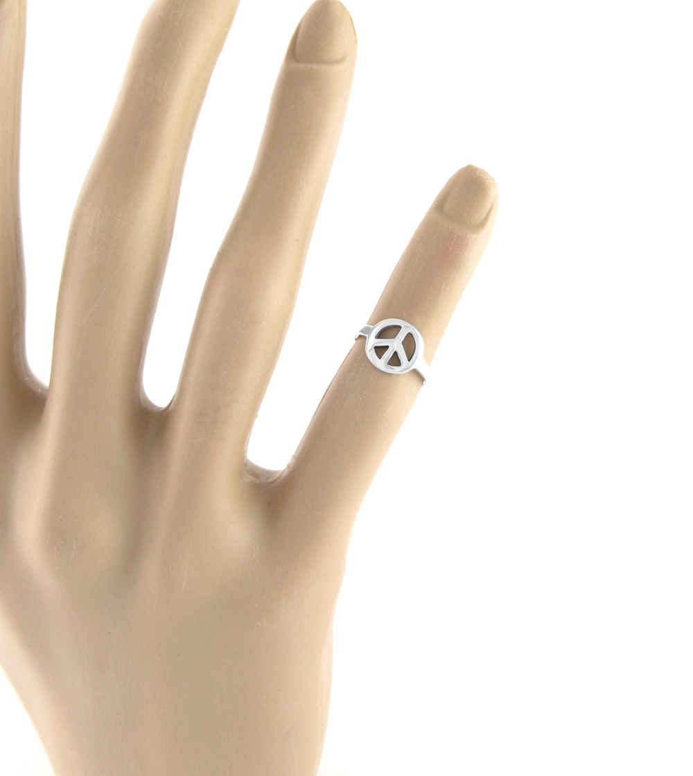 Cut-Out Peace Sign Symbol Toe or Midi Ring, Adjustable | Woot & Hammy