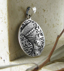 Ancient Eqyptian Queen Nefertiti Oxidized Pendant | Woot & Hammy