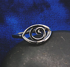 Evil Eye Spiral Ring - Imperfect