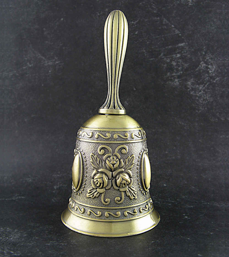 Fancy Bronze Altar / Hand Bell 4.5 Inches | Woot & Hammy