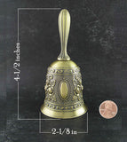 Fancy Bronze Altar / Hand Bell 4.5 Inches | Woot & Hammy