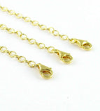 Gold Plated Sterling Silver Extender Chains with 8 mm Lobster Clasp | Woot & Hammy