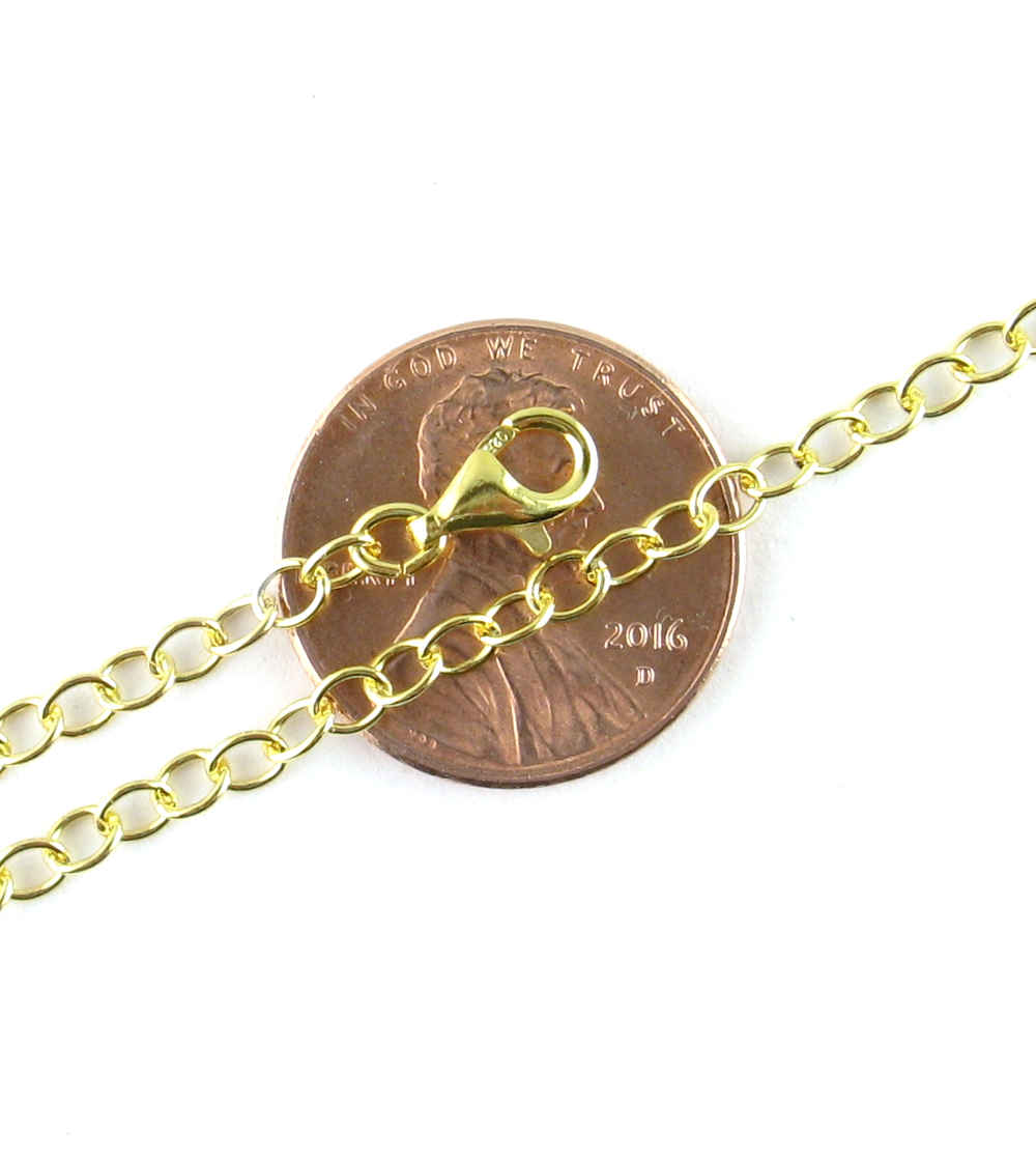 Gold Plated Sterling Silver Extender Chains with 8 mm Lobster Clasp | Woot & Hammy