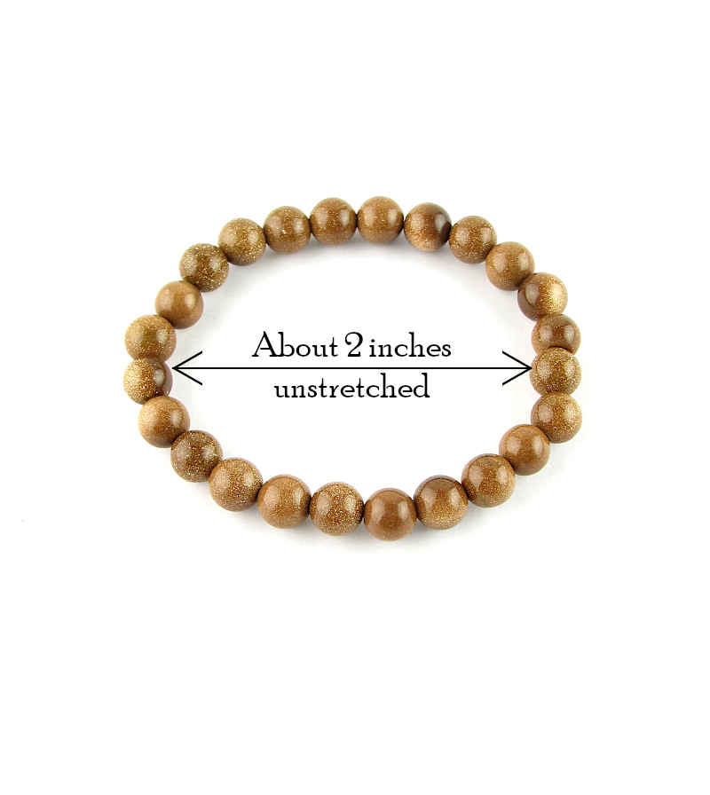 Natural Gold Sandstone Beaded Stretch Bracelet | Woot & Hammy