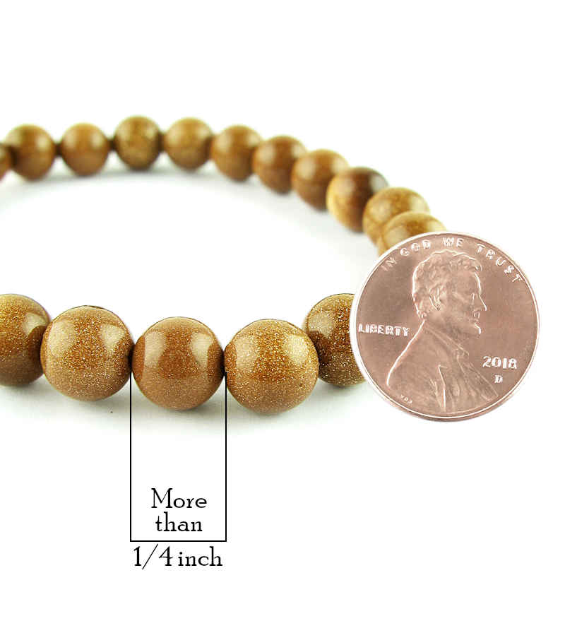 Natural Gold Sandstone Beaded Stretch Bracelet | Woot & Hammy