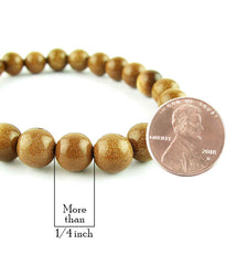 Natural Gold Sandstone Beaded Stretch Bracelet | Woot & Hammy