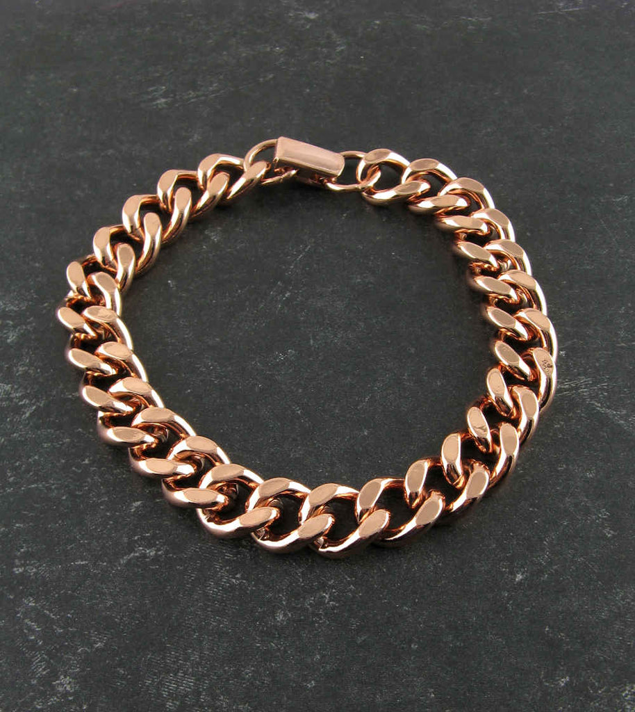 Heavy Link Copper Chain Bracelet With Fold-Over Clasp | Woot & Hammy