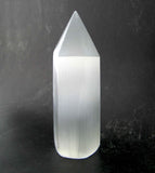 Cristal générateur de sélénite blanche marocaine 3-3/4 pouces
