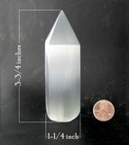 Moroccan White Selenite Generator Crystal 3-3/4 inch | Woot & Hammy