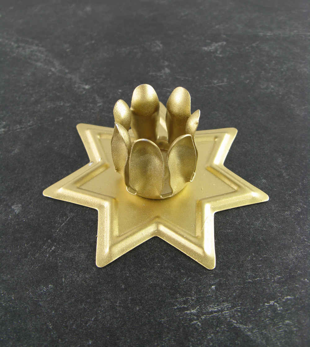 Metal Fairy Star with Lotus Leaves Candle Holder  | Woot & Hammy