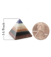 Small Natural Multicolored Layered Stone Pyramid | Woot & Hammy