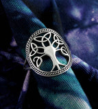 Cut-Out Tree of Life With Triquetra Knot Leaves Ring | Woot & Hammy