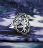 Cut-Out Tree of Life With Triquetra Knot Leaves Ring | Woot & Hammy