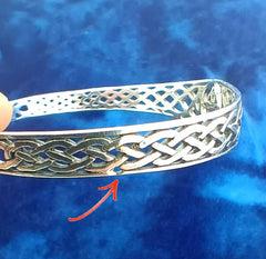 Witch's Knot Open Bangle Cuff Bracelet - Imperfect