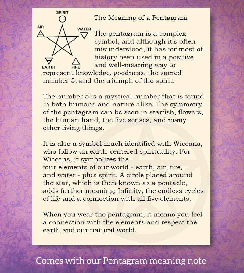 Tiny Pentagram Pendant with Integral Bail - Handmade