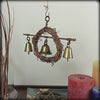 Rustic Witch's Bell Wreath Slender Twig 3 Bells Handmade Pagan Wiccan Cleansing Energy Protection Decoration Sacred Space Altar Nature Primitive Nature Sacred Space | Woot & Hammy