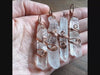 copper wire wrapped raw quartz crystal pendants