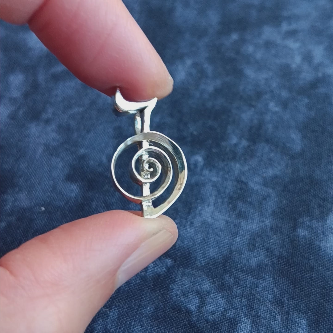 Small Reiki Cho Ku Rei Symbol Pendant, Handmade