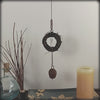 Hanging Witch's Bell Wreath Quartz Rusty Bell Chain Handcrafted Wiccan Protection