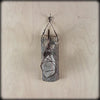 Wall Hanging: Weathered Branch with Wire-Wrapped Raw Quartz - Handcrafted