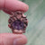 Raw Tanzanian Amethyst Crystal Rune Copper Necklace, Electroformed Pendant, video showing all sides