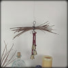 Witch's Bell Rustic Sheaf of Twigs Red Handcrafted Energy Cleansing