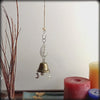 Hanging Witch's Bell with Silvery Crescent Moon and Celestial Charms Handmade For Cleansing and Protection Against Evil | Woot & Hammy