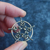 Five Flowers Hidden Pentacle Pendant, Handmade