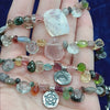 Natural Gemstone and Silver Charm Mixed Media Necklaces - Your Choice