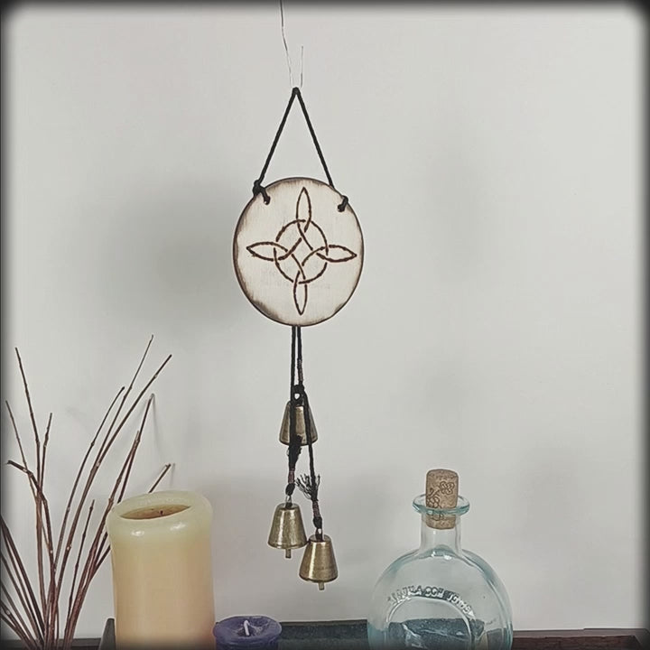 Witch's Bell: Witch's Knot and 3 Bells - Handcrafted