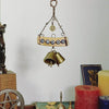 Hanging Witch's Bell w/ 5 Evil Eyes, 3 Bells, Driftwood, Charm and Vine-like Hanger