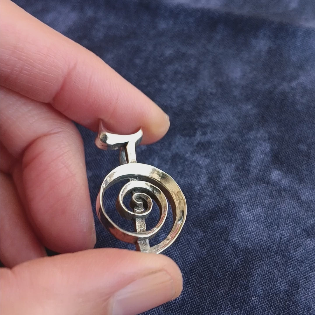 Reiki Cho Ku Rei Symbol Pendant, Handmade