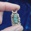 Handmade Raw Aquamarine Crystal Moon Pendant in Copper, video showing all angles