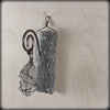 Wall Hanging: Weathered Branch with Wire-Wrapped Raw Quartz - Handcrafted