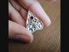 ouija planchette pendant handmade sterling silver