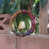 Colorful Rainbow Wreath Witch's Bell with 7 Shades of Wire, Handmade