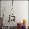 Witch's Hanging Rustic Cross of Twigs w/ Five Bells and Spiral Handmade Pagan | Woot & Hammy