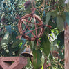 Rustic Hanging Witch's Bell Small Wreath Pentagram of Twigs Large Small Bell Handmade Cleansing Protection Against Evil | Woot & Hammy