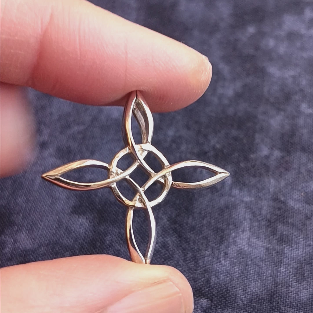 Sculptural Witch's Knot Pendant, Handmade