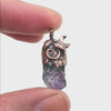 Little Copper Moon & Vines Amethyst Pendant video of all angles