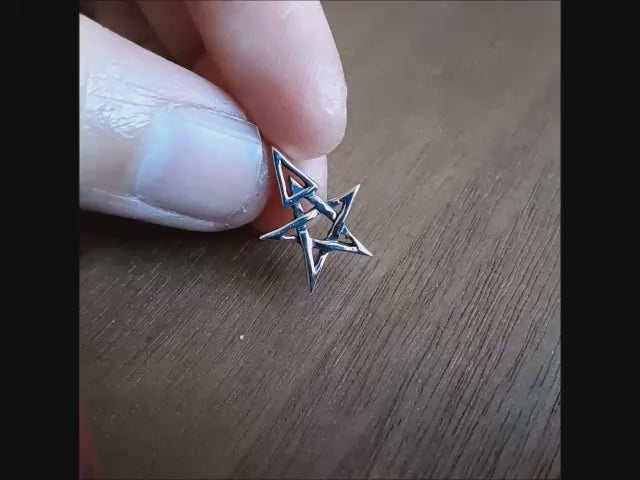 tiny third degree pentagram necklace