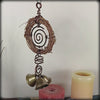 Rustic Witch's Bell Small Wreath 3 Spirals 3 Bells - Handmade - Cleansing Protection Pagan Wiccan Decoration Sacred Space Nature Primitive | Woot & Hammy