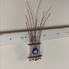 Wall Hanging with Blue Glass Evil Eye and Long Thin Twigs Handcrafted Energy Cleansing Rustic Primitive Wiccan Pagan | Woot & Hammy