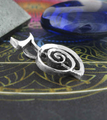 Sterling Silver Cho Ku Rei Reiki Symbol Clip Charm - Meditation Pendant Jewelry