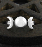Skulpturaler Dreifachmond-Ring