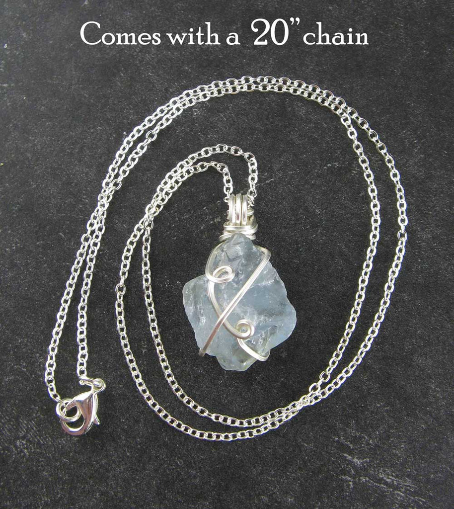 silver wire wrapped celestite crystal pendant necklace 1000 1