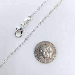 Dainty Silver Plated Chain, 2.0x1.4 mm