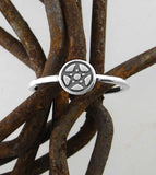 Small Pentagram Symbol Disk Ring | Woot & Hammy