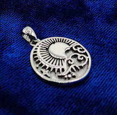 Fantasy Sky with Sun Pendant - 925 Sterling Silver - Imperfect