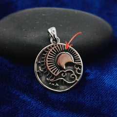 Fantasy Sky with Sun Pendant - 925 Sterling Silver - Imperfect